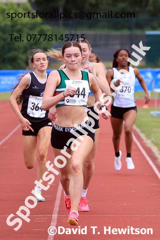 Senior and Under-20s Womens 800 metres, 2024 Northern Senior and Under-20s Track and Field Champs, Middlesbrough.  Photo: David T. Hewitson/Sports for All Pics